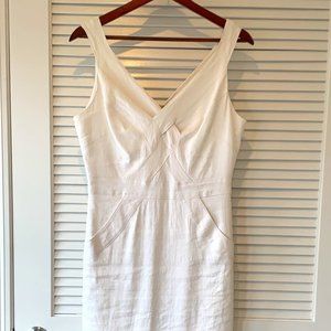 Milly White Sleeveless Linen Dress